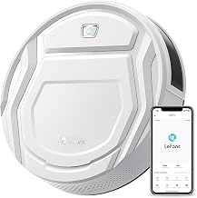 Lefant Aspirateur Robot, Robot Aspirateur Autonomie Mince Silencieux, Connecté avec WiFi/Alexa/App, 3 Modes d'aspirations, Programmable, Idéal pour Les Poils d'animaux Tapis Sols Durs, M210 Blanc - Image 1