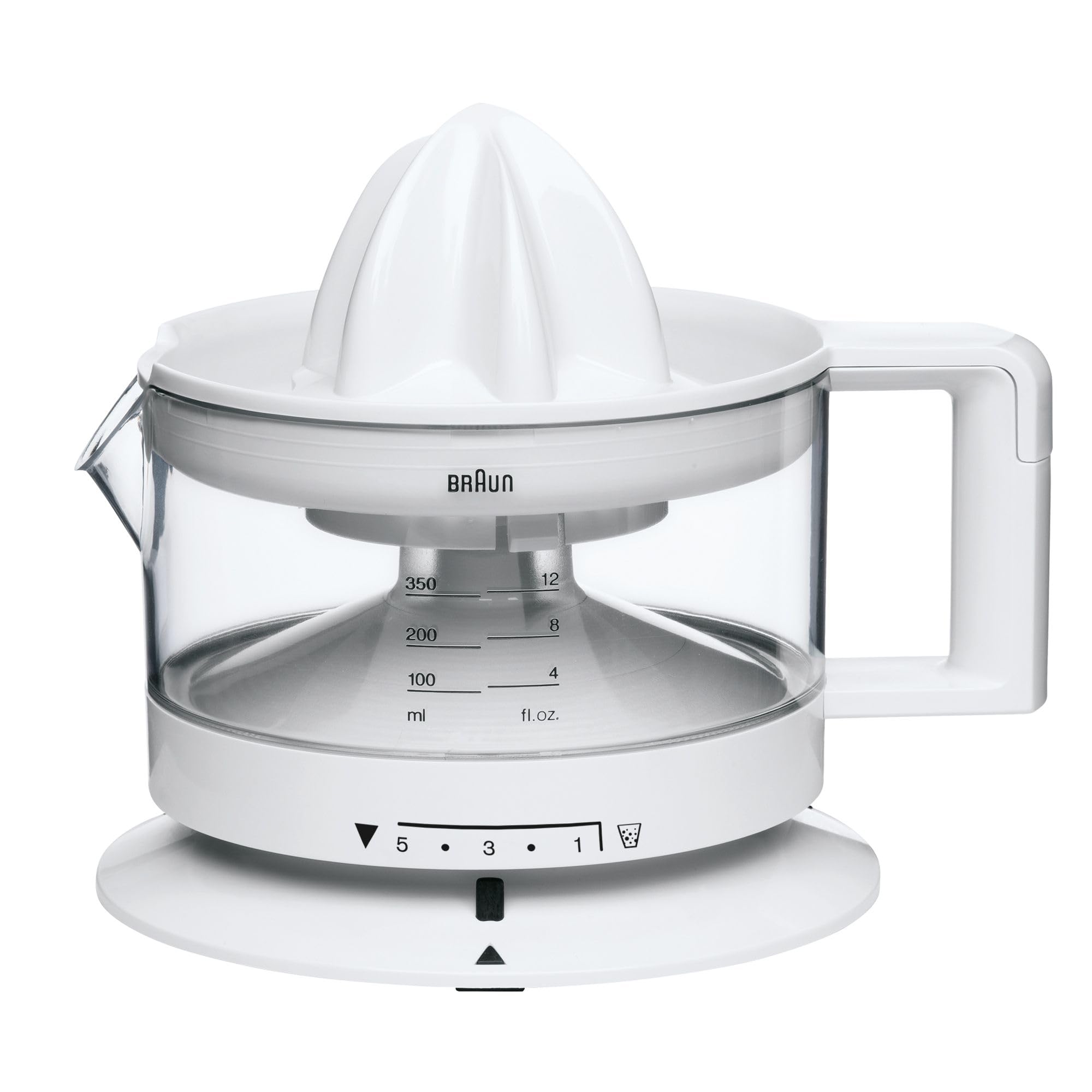 Braun Electric Citrus Press CJ3000WH, Bowl 350 ml, 20 W, Orange Juice, Lemon, Grapefruit, White - Image 1