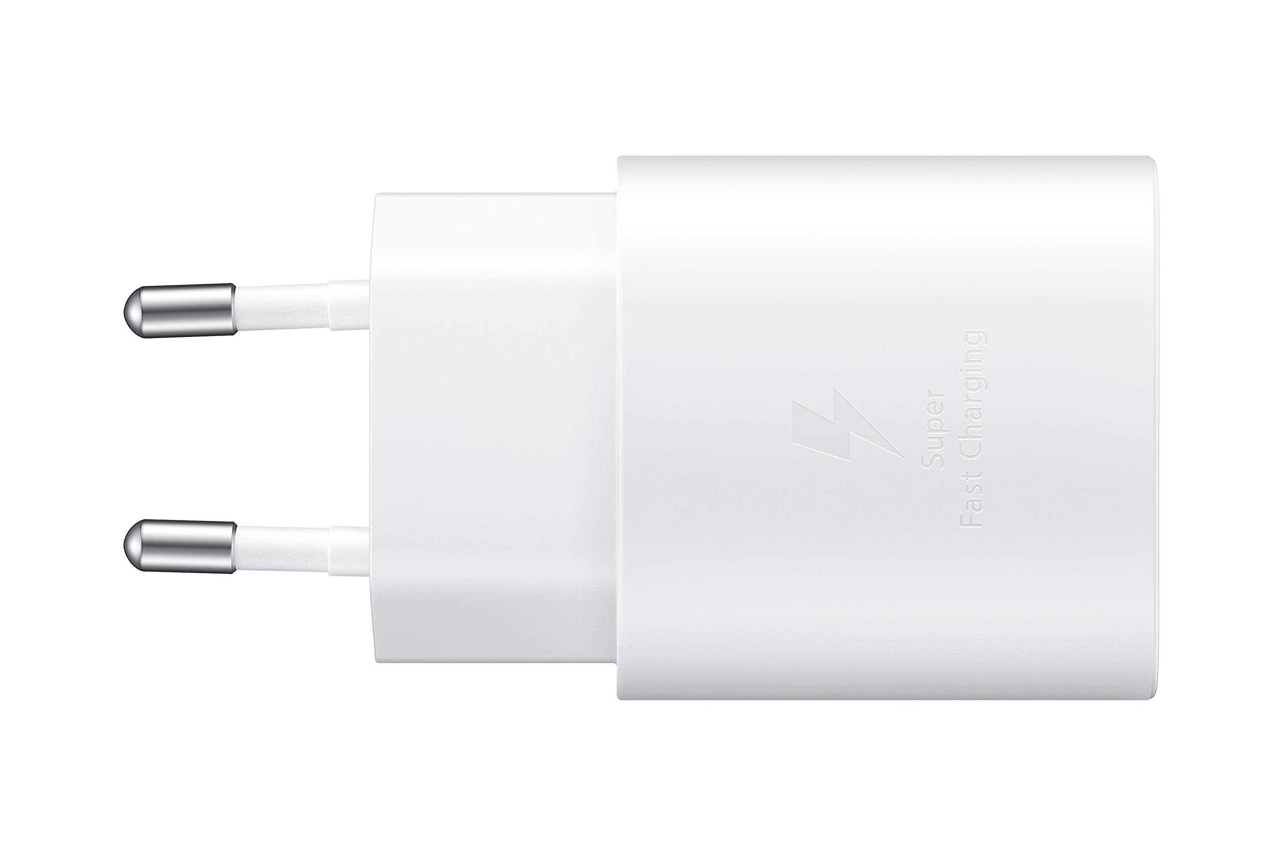 Samsung USB C Charger, 25W Ultra Fast AC Adapter, USB C to USB Adapter, Fast Charging, Original Samsung without Cable, White - Image 1