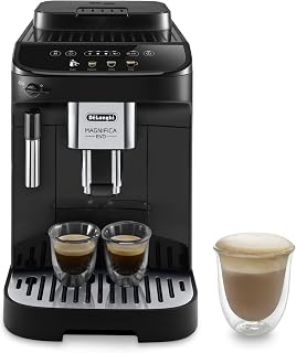 De'Longhi Magnifica Evo ECAM290.21.B, Machine à Café Automatique avec Mousseur à Lait, Machine Grain Compacte, Mousseur à Lait Manuel, 4 Recettes, Écran Tactile Couleur, Noir - Image 1