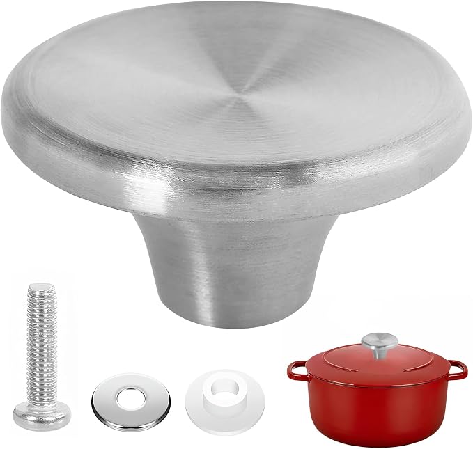 Le Creuset Aldi Lodge 1 Set Universal Stainless Steel Saucepan Lid Knobs for Le Creuset Casserole and Fry Pan - Image 1
