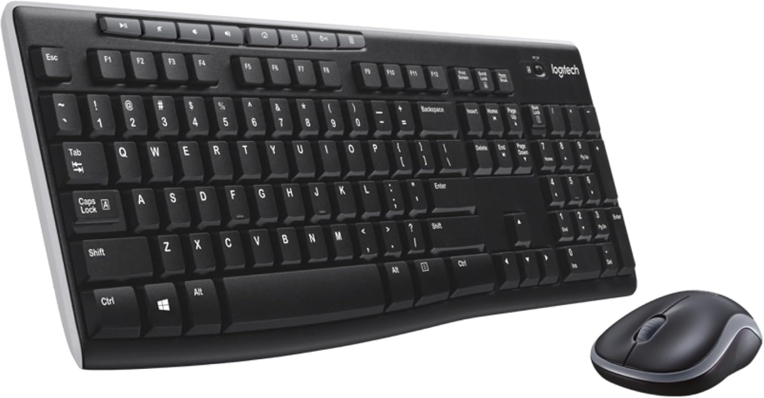 Logitech MK270 Combo Clavier Souris sans Fil pour Windows, Connexion 2.4 GHz, Souris sans Fil Compacte, 8 Touches de Raccourci/Multimédia, Batterie Longue Durée 2 Ans, PC/Portable, AZERTY Français - Image 1