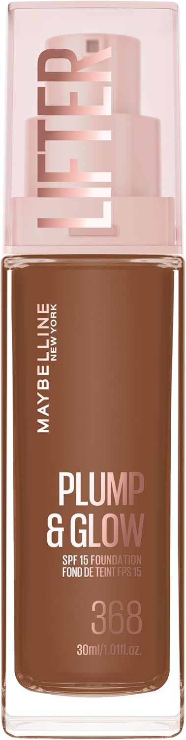 Maybelline New York Lifter Plump & Glow - Foundation - Plumps & Brightens Instantly - Even, Lifted & Radiant Finish - Shade 375-30ml - Image 1