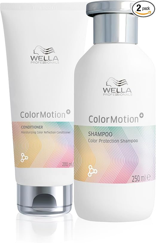 Wella Professionals ColorMotion+ Colour Protection Shampoo and Conditioner - For Coloured and Damaged Hair - Up to 8 Weeks of Protection - 250ml + 200ml - Image 1