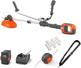 Coupe-Bordures sans Fil Husqvarna 220iR (Batterie et Chargeur Inclus) - Débroussailleuse 36 V avec Moteur sans balais, Mode Boost, Largeur de Coupe de 36 cm, Fil et Lames de Coupe en Plastique - Image 1
