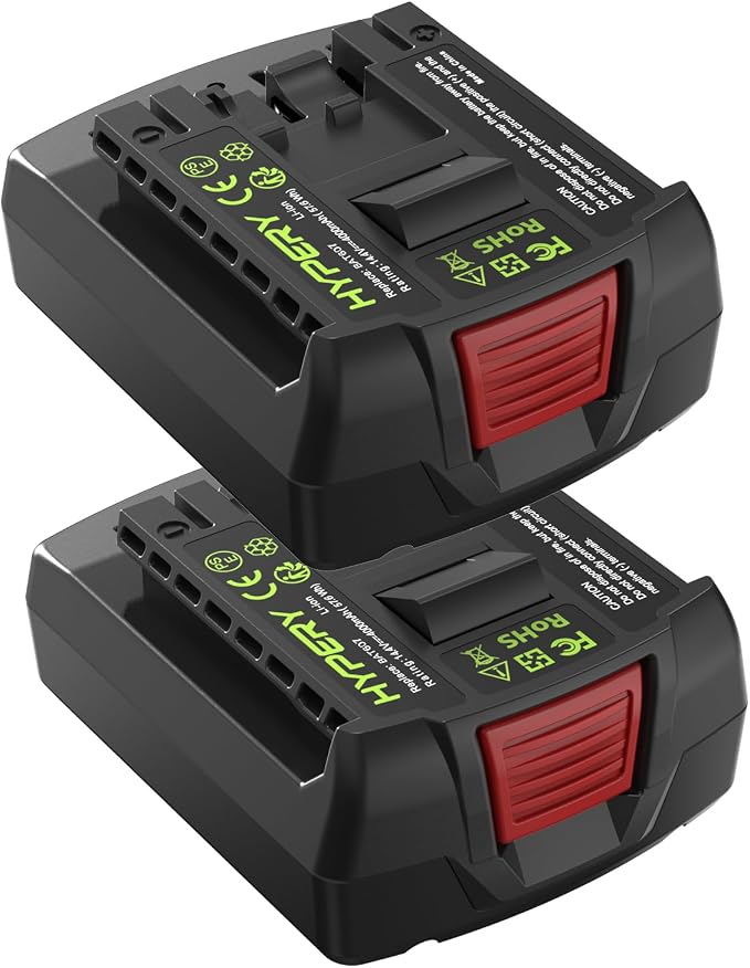 2 x 14.4V 4000mAh Li-ion Battery Replacement for Bosch PB360S, BAT607, BAT614, GDR 14.4 V-LI, GDS 14.4 V-LI, GSB 14.4 VE-2-L, GSR 14.4 V-LI, 17614-01, 25614 2 Reference: 6 614. 2607336077 - Image 1