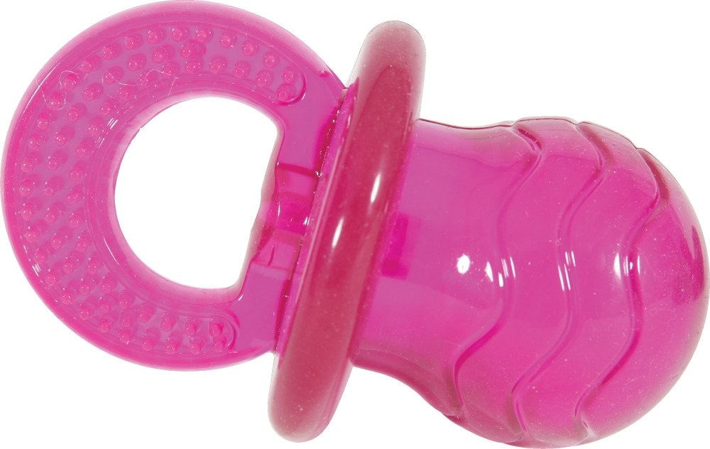 Zolux Pop Dummy Toy for Dogs, 4.5 x 4.2 x 7.5 cm, Raspberry - Image 1