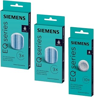 SIEMENS TZ80001 Lot de 10 pastilles nettoyantes + 6 tablettes détartrantes TZ80002 pour EQ - Image 1