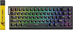 ATTACK SHARK X68 HE 8000Hz Rapid Trigger Keyboard, 60% RGB Wired Gamer Keyboard with 0.01mm RT Accuracy with Magnetic Switch, Adjustable Actuation, Snap Tap, for PC/Mac, Black - Image 1