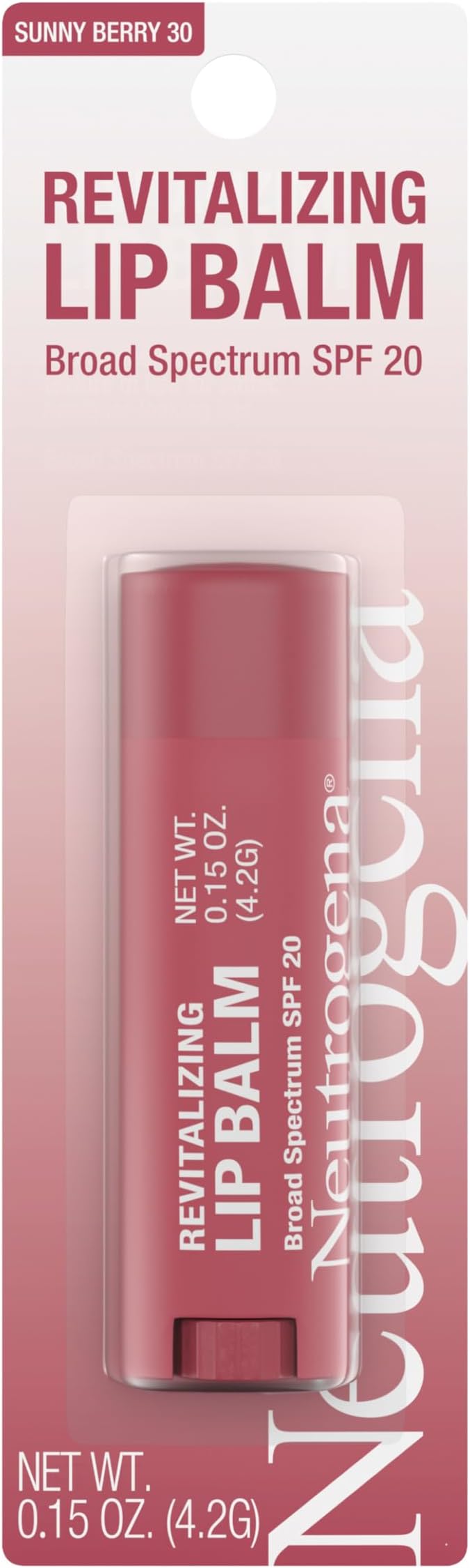 Neutrogena Revitalizing Lip Balm, Sunny Berry 30, 0.15 Ounce by Neutrogena - Image 1