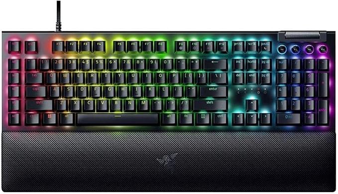 Razer BlackWidow V4 (Yellow Switch) Mechanical Gaming Keyboard with Razer Chroma RGB (Yellow Mechanical Switches, 6 Macro Keys, ABS Doubleshot Keyboard Caps) Layout QWERTZ DE Black - Image 1