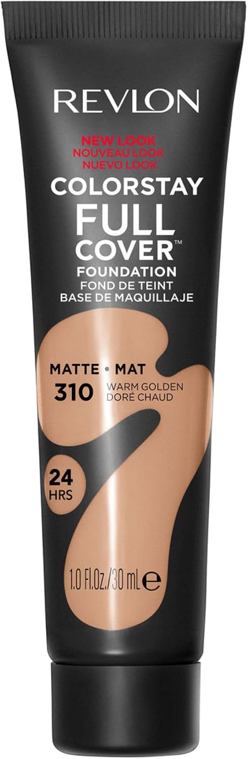 Revlon ColorStay Full Cover - Fond de Teint Couvrant Imperfections - Maquillage Teint - Couvrance optimale et fini mat - Résite à Toutes Épreuves - Effet Seconde Peau - 30ml - N310 Warm Golden - Image 1