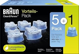 Braun Clean And Renew Recharge De Cartouches Pour Rasoir Électrique, Pack De 5+1, Compatibles Avec Tous Les Braun SmartCare Et Clean&Charge Centers - Image 1