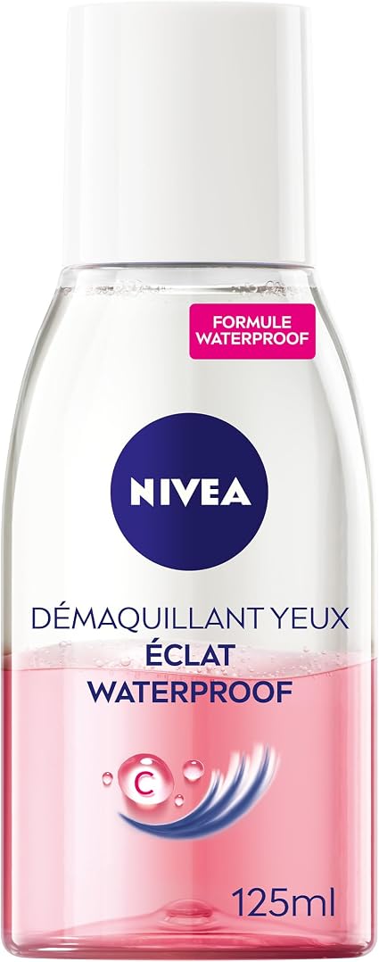 NIVEA - Radiant Eye Makeup Remover - Waterproof Effectiveness - Radiant Skin & Eye Contour - Gently cleanses - Vitamin C - Bi-phase Formula - All Skin Types - 125 ml - Image 1