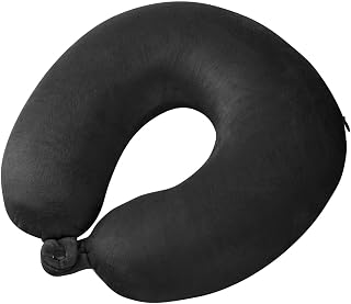Global Travel Accessories - Memory Foam Oreiller de voyage, 30 cm, 1 liters, Noir (Black) - Image 1