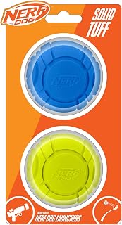 Nerf Dog Sonic Ball Lot de 2 jouets pour chien Légers, durables et résistants à l'eau 6,3 cm pour chiens de petite, moyenne et grande taille, vert et orange - Image 1