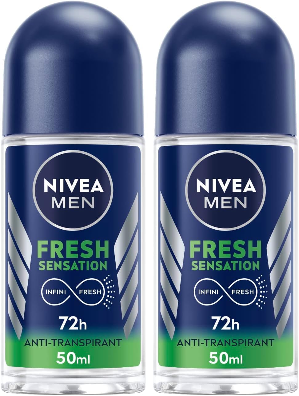 NIVEA MEN Déodorant Bille Fresh Sensation (1 x 50 ML), Déodorant Homme fraîcheur 72 h, Anti-Transpirant parfumé Longue durée à la Formule INFINIFRESH Unique (Lot de 2) - Image 1