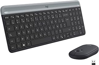Logitech MK470 Combo Clavier et Souris sans Fil pour Windows, 2,4 GHz avec Récepteur USB, Ultra-Fin, Discret, Batterie Longue Durée, Souris Optique, Clavier AZERTY Français - Noir - Image 1