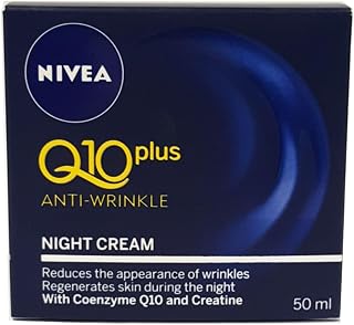 NIVEA Q10 Power Crème de nuit raffermissante anti-âge + créatine & Q10 hydratant nuit pour femme Réduit l'apparence des rides (50 ml) - Image 1