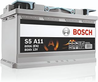 Bosch S5 A11 Batterie Auto 80 A/h - 800 A - Batterie 12 V, AGM Plomb-acide pour Véhicules avec Système Start/Stop, (-) (+), 315 x 175 x 190 mm - Pour Véhicules avec Récupération d'Énergie au Freinage - Image 1