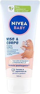 NIVEA Crème pour le corps et le visage pour bébé - Douce - 100 ml - Hydratante et nourrissante - Crème pour le corps de bébé - Crème pour le visage et le corps - Crème nourrissante pour nouveau-né - Image 1