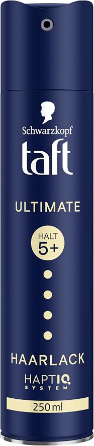 Schwarzkopf TAFT Ultimate Hair Spray, 5+ Hold 5+, For All Hair Types, Ultimate Hold & Crystal Shine, Vegan Formula* - Image 1