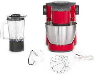 Moulinex QA311510 Pastry Mixer with Blender Wizzo Kneader Whisk Flex Electric Mixer 7 Speeds Pulse 1000 W Kitchen Red - Image 1
