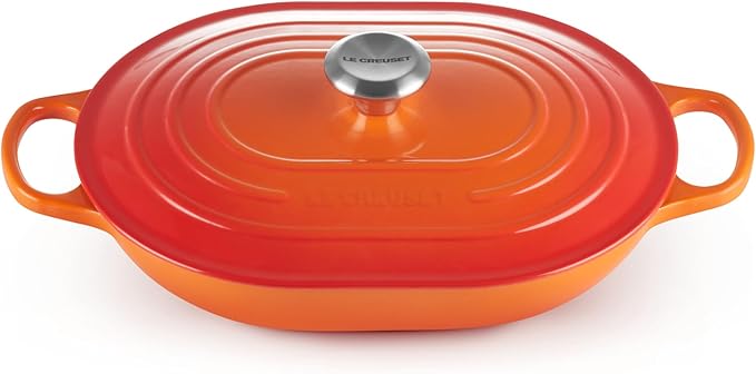 Le Creuset Signature Enamelled Cast Iron Rectangular Casserole with Assist Handle, 31x cm, 3.4 Liters, Volcanic, 21112310902430 - Image 1