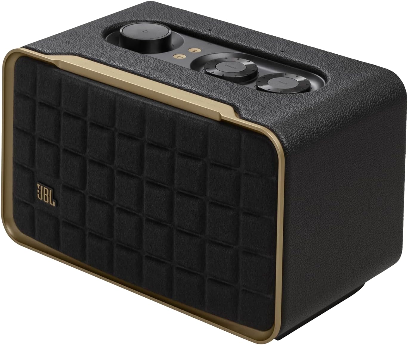 JBL Authentics 200 Enceinte Smart Home avec WiFi, Bluetooth et assistants vocaux, design rétro, noire - Image 1