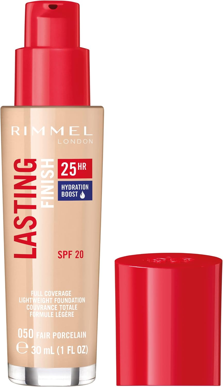 Rimmel - Fond de teint - Lasting Finish 25h - Couvrance totale - Longue tenue - Hydratation - 050 Porcelaine - Image 1