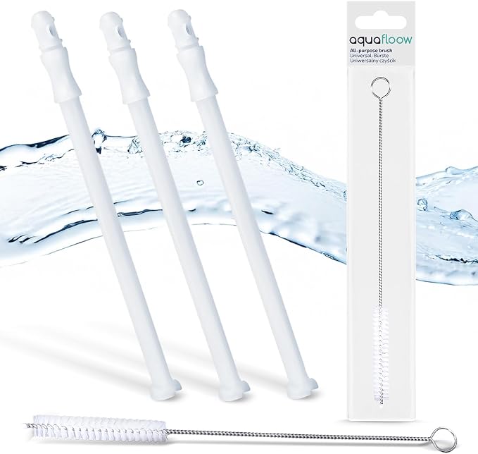 Aquafloow DeLonghi 5313232961 Transparent Milk Suction Tube 15.8 cm + Cleaning Brush for Cleaning Coffee Machines, Straws, Bottles, Cups - Image 1
