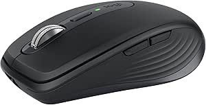 Logitech MX Anywhere 3S Wireless Mouse, Quiet, Compact, Fast Scrolling, 8K DPI, Programmable Buttons, USB C, Bluetooth, Windows PC, Linux, Chrome, Mac - Graphite - Image 1