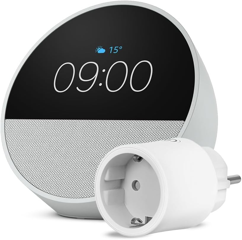 Amazon Echo Spot (Nouvelle génération) | + OSRAM SMART+ Prise intelligente avec Matter, Fonctionne avec Alexa - Kit de démarrage Maison connectée - Image 1