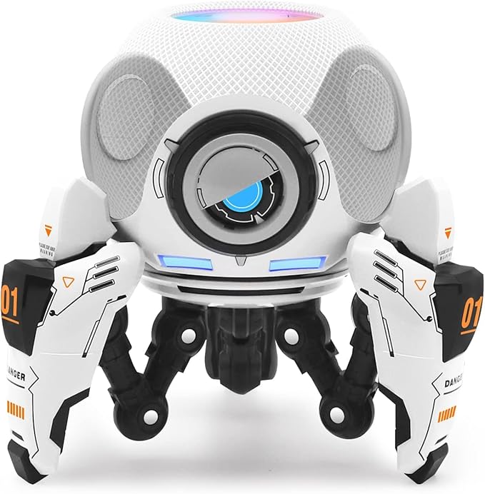 Compatible avec Amazon Echo Dot 4/5 (non inclus), pour dot 4 Support de bureau Dot 5, accessoires de haut-parleur (blanc, quelqu'un), 1 pièce - Image 1