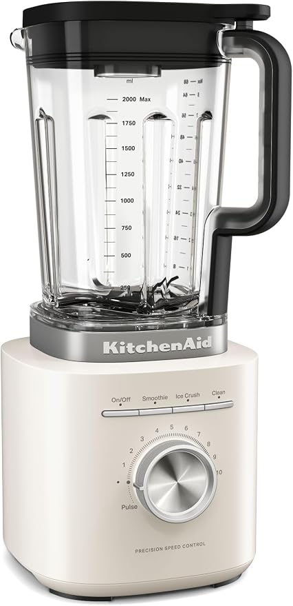 KitchenAid 5KSB2073EPL Pure Power Blender, Powerful Blender with 2L BPA-Free Bowl, 10 Speeds and Automatic Programs, Porcelain White - Image 1