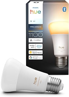 Philips Hue Ampoule LED connectée A60, White Ambiance, Culot E27, 8,1 W, Spectre complet 1000-2000 K, 1100 lumens, Intensité variable, Compatible avec Alexa, Google Assistant et Apple Home, pack de 1 - Image 1