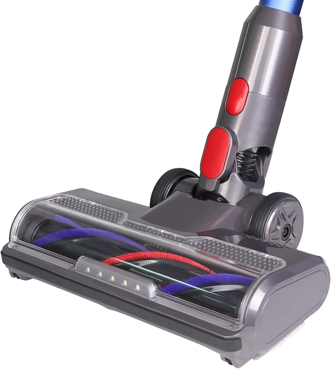 Brush Compatible with Dyson V10 V8 V7 V11 V15 Vacuum Cleaner Head Accessory with 5 Lights for Hard Floor and Carpet - Image 1