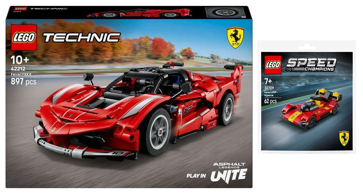 Lego Technic 42212 Ferrari FXX K & 30709 Ferrari 499P Supercar