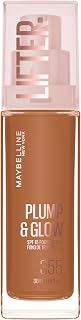 Maybelline New York Lifter Plump & Glow - Fond de Teint - Repulpe et Illumine Instantanément - Fini Uniforme, Lifté et Radieux - Teinte : 355 - 30 ml - Image 1