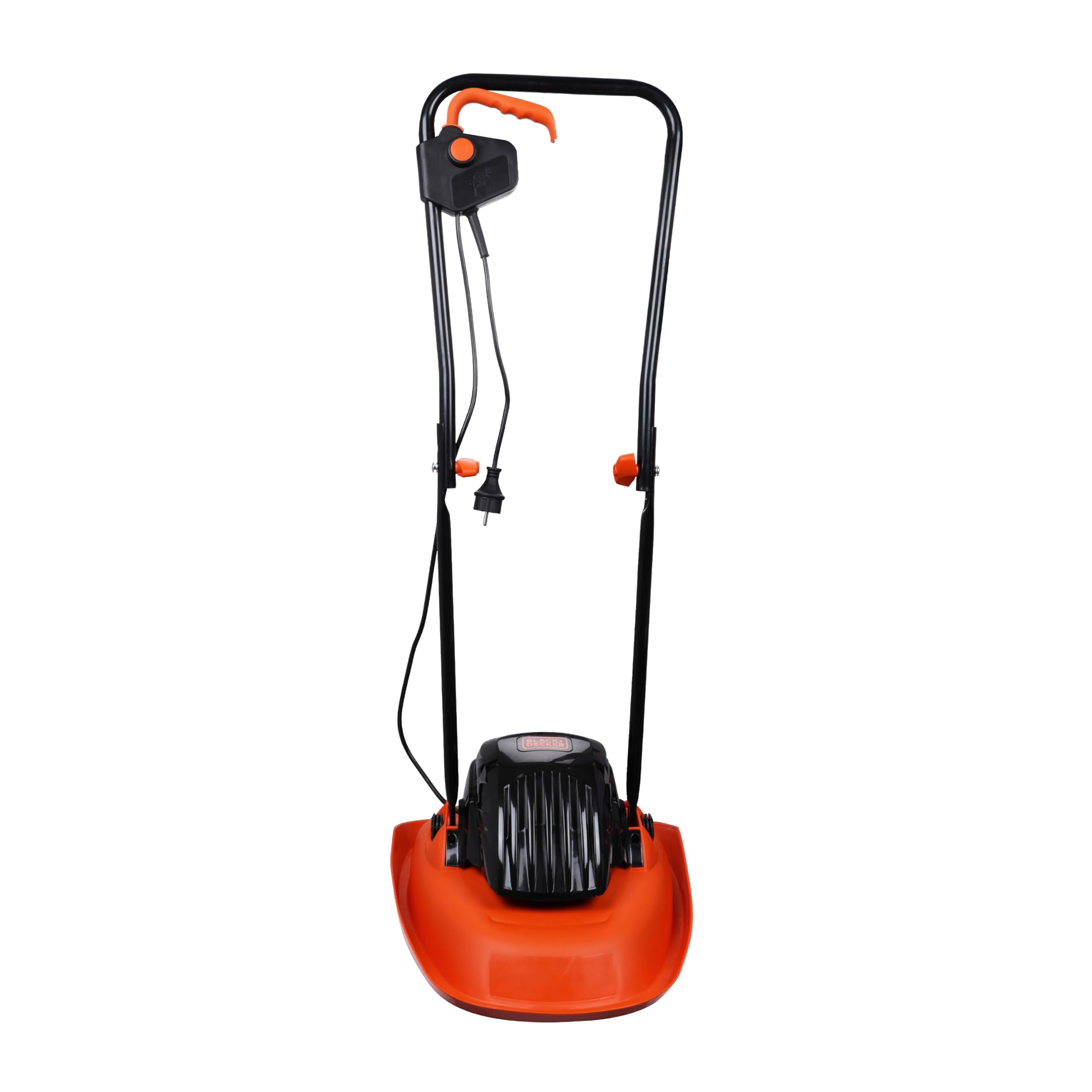 BLACK+DECKER BEMWH551-QS BEMWH551-QS 1200 W Wired Lawn Mower Electric 30 cm 3 Adjustable Heights 20, 40 and 60 mm Lightweight Lawn Mower with Pram Handle, Ideal for up to 250 m², Orange - Image 1