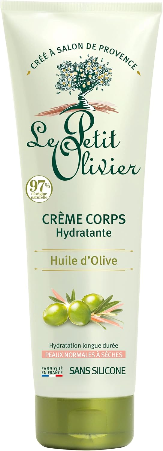 LE PETIT OLIVIER - Moisturizing Body Cream - Olive Oil - Moisturizes & Protects From Dryness - Normal To Dry Skin - 97% Natural Origin - Silicone Free - Made in France - 250ml - Image 1
