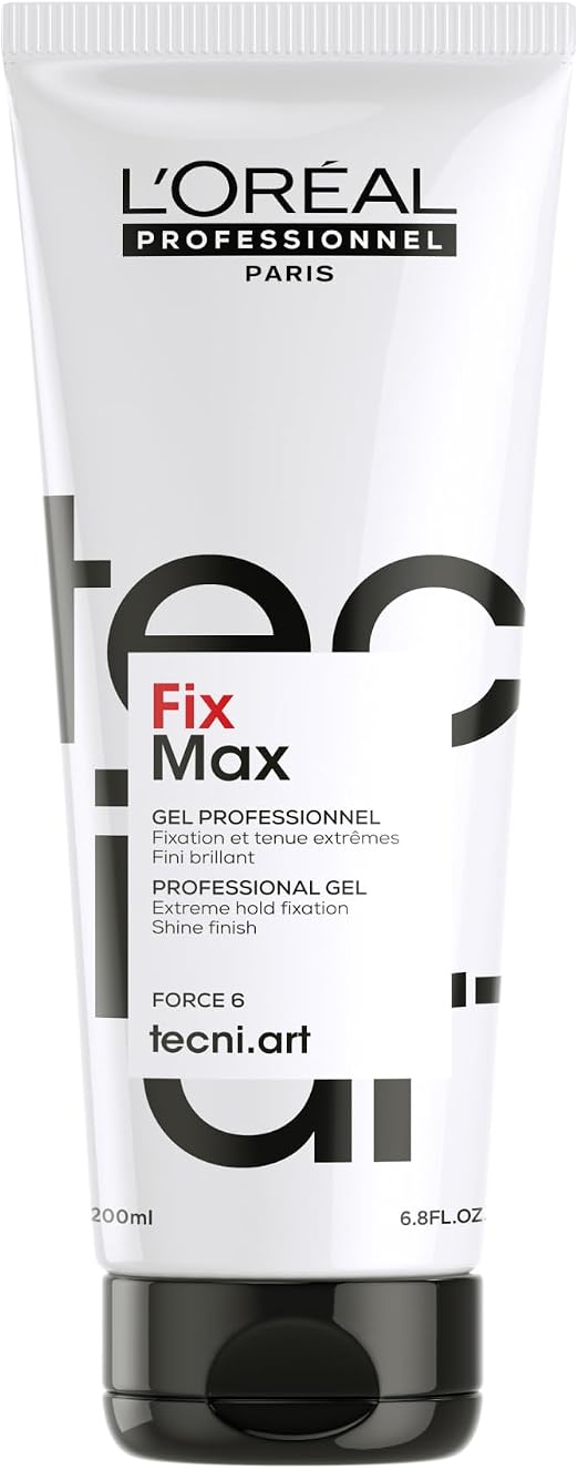 L'Oreal Professionnel Tecni Art Fix Max Styling Gel for Men and Women - Extreme and Long-Lasting Hold - No Residue and Non-Sticky - All Hair Types - 200 ml - Image 1