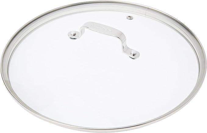 Jamie Oliver by Tefal B89987 Glass Lid with Stainless Steel Rim, Steam Release Valve, Overflow Protection, Dishwasher Safe, Exclusive Jamie Oliver Engraving on the - Image 1