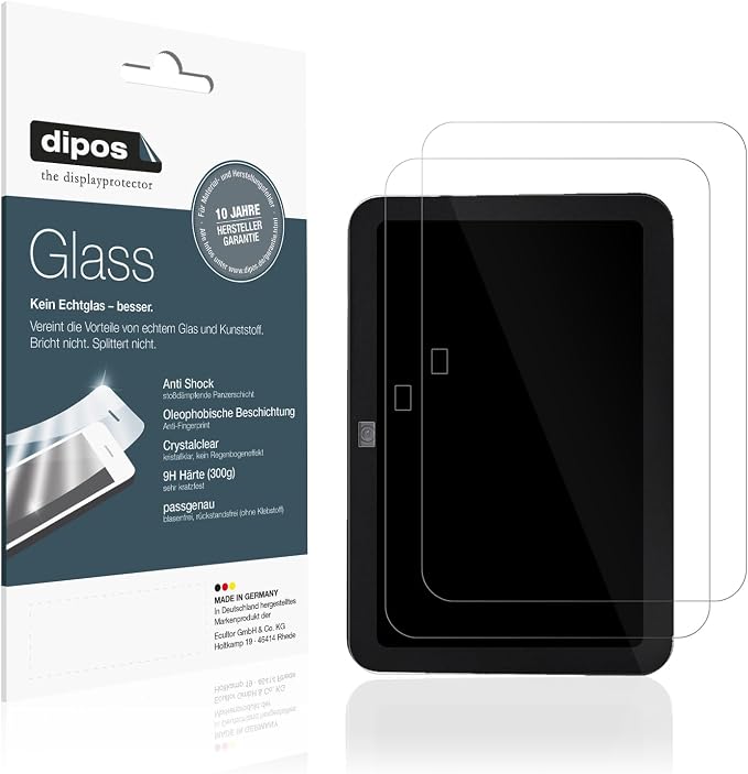 dipos I 2X Protection ecrán Compatible avec Amazon Echo Show 8 (2023) Verre Souple Film Protecteur 9H - Image 1