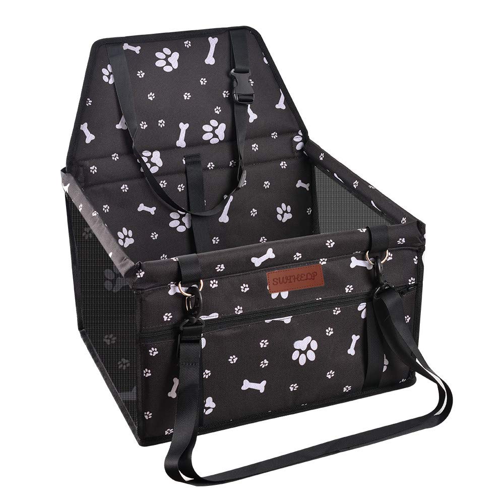 SWIHELP Dog and Cat Carrier Bag with Booster Seat Belt for Pet Car Bag Breathable for Pet Cat Dog. - Image 1