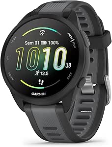 Garmin Forerunner 165 GPS Running Watch with AMOLED Display - Black/Grey - Image 1