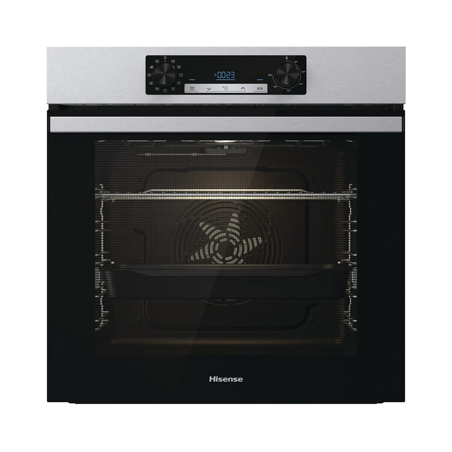 Hisense BI62216AX Multi-function vented oven, XXL cavity 77L, clean water cleaning, 13 cooking functions, pizza function 300°C, AirFry cooking, LED display, touch control, quick preheating - Image 1