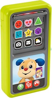 Fisher-Price Mon Smartphone 2 en 1, Jouet d’Apprentissage de la Naissance aux Premiers Pas, téléphone avec lumières et Musique, Version française, Jouet Enfant, Dès 9 Mois, HNL44 - Image 1