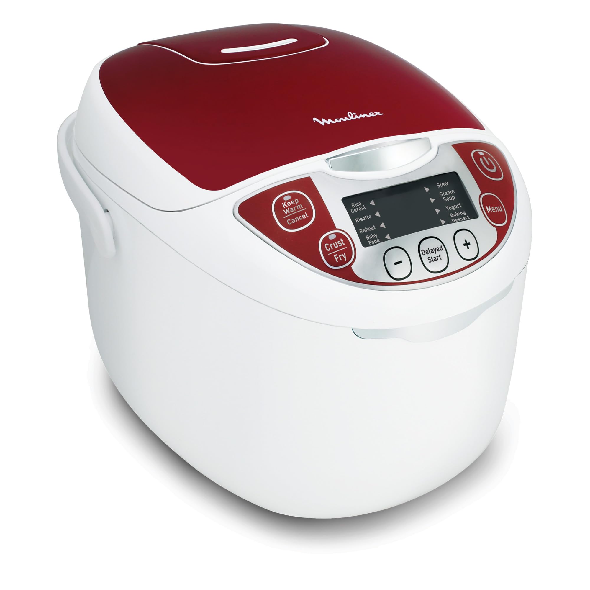 Moulinex Electric Multicooker, 12 Functions, Ease of Use, Smart Cooking, Convenient Use, Easy Cleaning, MK7051F1, Red and White - Image 1