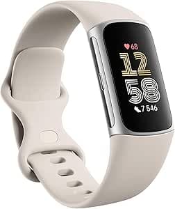 Fitbit by Google Charge 6 Activity Bracelet with 6 Months Premium Fitbit Subscription Included, 7 Days of Battery Life, Google Wallet and Google Maps